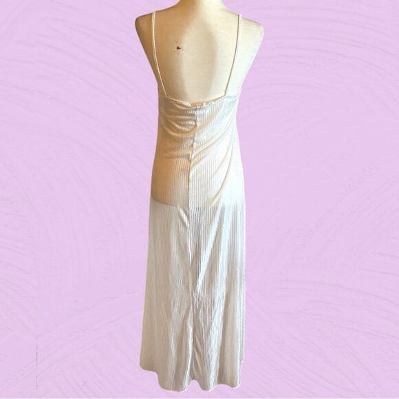 Vintage white nylon maxi slip dress - Picture 5 of 14